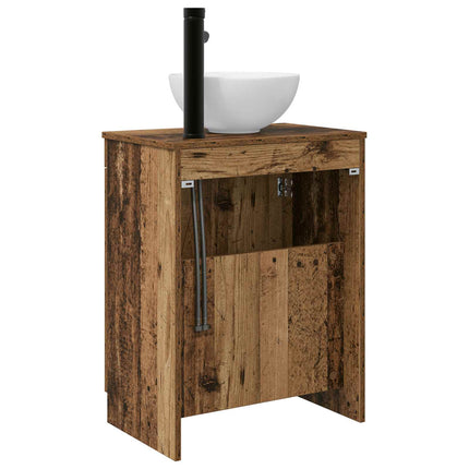 Badrumsspegel med handfat Gammalt trä 54 x 35 x 83 cm