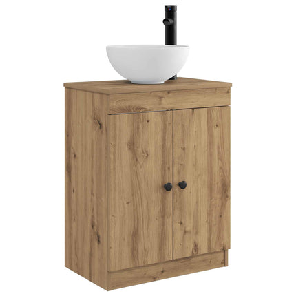 Badrumsspegel med handfat Artisan-ek 54 x 35 x 83 cm
