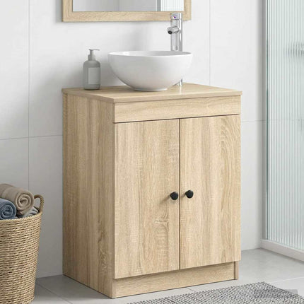 Badrumsskåp Sonoma-ek 54 x 41 x 70 cm Konstruerat trä