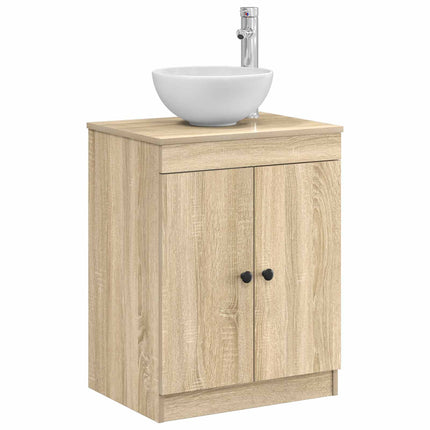 Badrumsskåp Sonoma-ek 54 x 41 x 70 cm Konstruerat trä