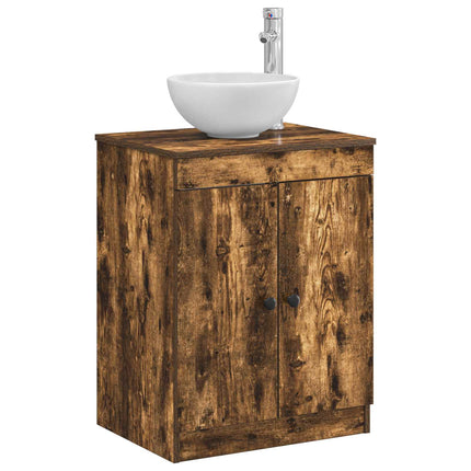 Badrumsskåp Rökt ek 54 x 41 x 70 cm Konstruerat trä