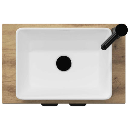 Badrumsspegel med handfat Artisan-ek 54 x 35 x 83 cm
