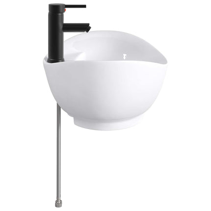 Tvättställ för badrum Matte Svart 59 x 35 x 21 cm Metall