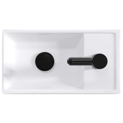 Tvättställ för badrum Matte Svart 40,5 x 22,5 x 11,5 cm Metall