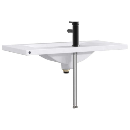 Tvättställ för badrum Matte Svart 81 x 40 x 17,5 cm Metall