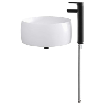 Tvättställ för badrum Matte Svart 38,5 x 38,5 x 16 cm Metall