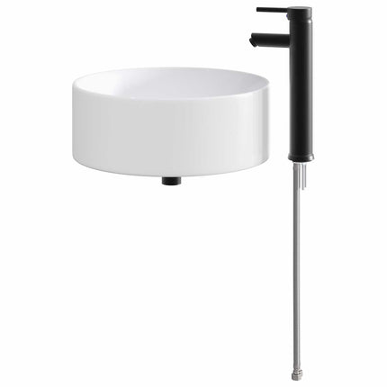 Tvättställ för badrum Matte Svart 40,5 x 40,5 x 15,5 cm Metall
