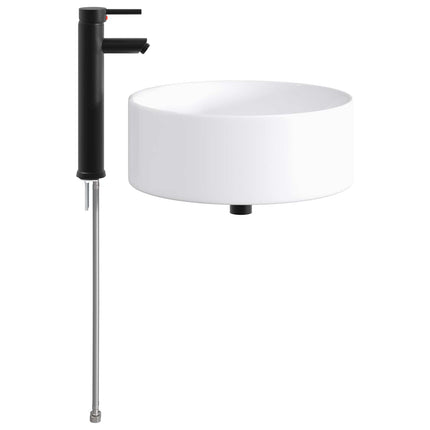 Tvättställ för badrum Matte Svart 40,5 x 40,5 x 15,5 cm Metall