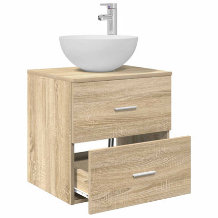 Väggmonterad diskho-vask Sonoma-ek 49,5 x 35 x 63 cm