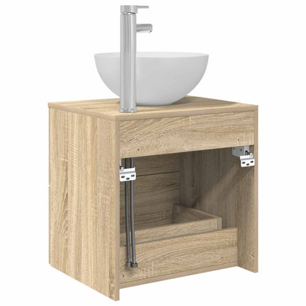 Väggmonterad diskho-vask Sonoma-ek 49,5 x 35 x 63 cm
