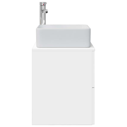 Väggmonterad handfatsspegel Vit 53 x 34,5 x 63 cm