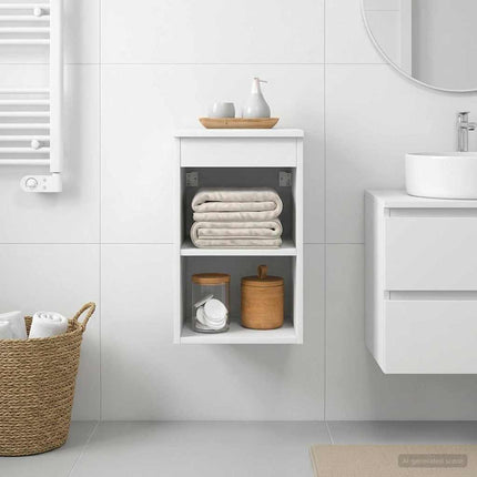 Badrumsskåp Mellan Vit 30 x 35 x 50 cm Konstruerat trä