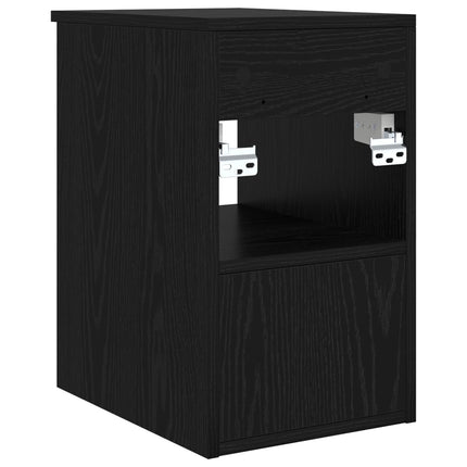 Badrumsskåp Mellan Svart ek 30 x 35 x 50 cm Konstruerat trä