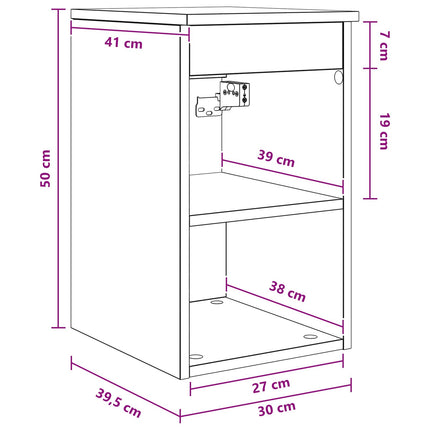 Badrumsskåp Mellan Rökt ek 30 x 35 x 50 cm Konstruerat trä