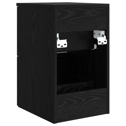 Badrumsskåp Mellan Svart ek 30 x 35 x 50 cm Konstruerat trä