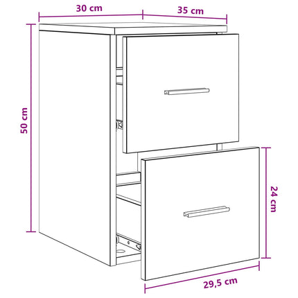 Badrumsskåp Mellan Sonoma-ek 30 x 35 x 50 cm Konstruerat trä