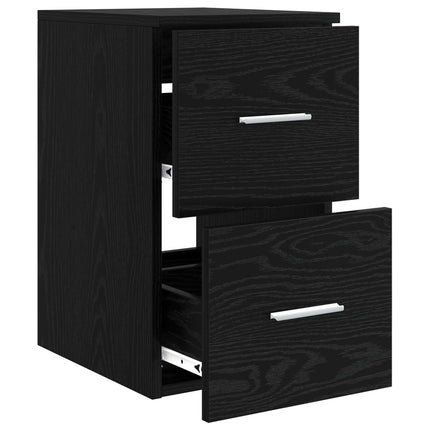Badrumsskåp Mellan Svart ek 30 x 44,5 x 50 cm Konstruerat trä