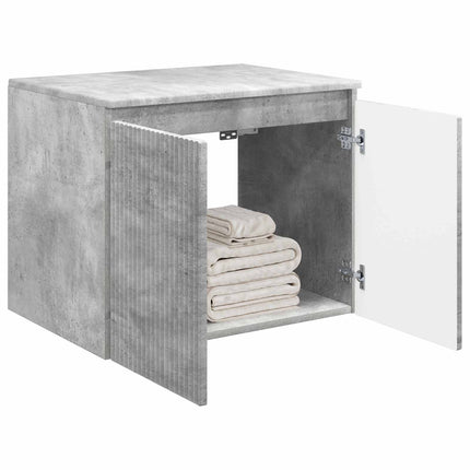 Väggmonterat Badrumsskåp Betonggrå 62,5 x 44,5 x 50 cm