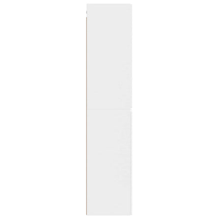 Väggmonterat Badrumsskåp Vit 33 x 34,5 x 160 cm Konstruerat trä