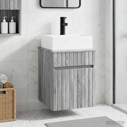 Väggmonterad Handfat Vanity Grå Sonoma 39 x 41 x 62,5 cm