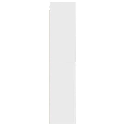 Väggmonterat Badrumsskåp Vit 33 x 34,5 x 160 cm Konstruerat trä