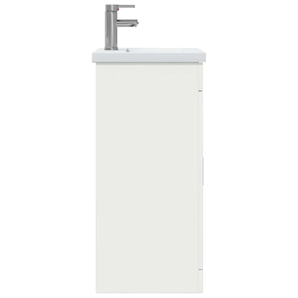 Badrumsspegel med handfat Vit 42 x 40 x 84,5 cm Konstruerat trä