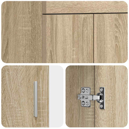 Badrumsspegel med handfat Sonoma-ek 42 x 40 x 84,5 cm