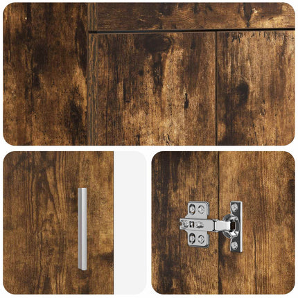 Badrumsspegel med handfat Rökt ek 42 x 40 x 84,5 cm