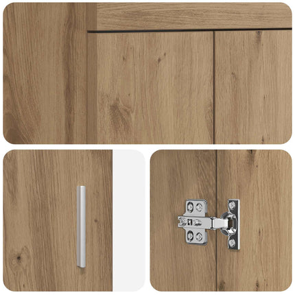 Badrumsspegel med handfat Artisan-ek 42 x 40 x 84,5 cm