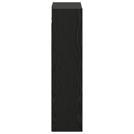 Väggmonterad handfatsspegel Svart ek 35 x 20 x 81 cm