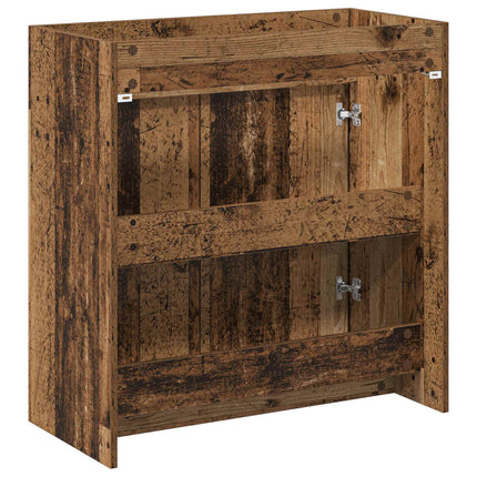 Badrum Under Diskbänk Skåp Gammalt trä 78,5 x 37,5 x 81 cm