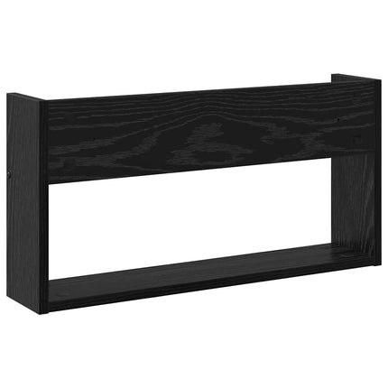 Tidningshylla Svart Ek 60 x 12 x 30 cm Konstruerat trä