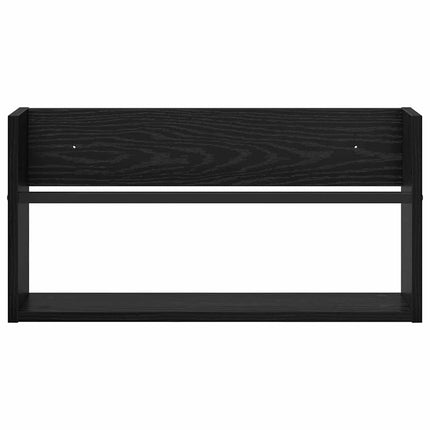 Tidningshylla 2 pcs Svart Ek 60 x 12 x 30 cm Konstruerat trä