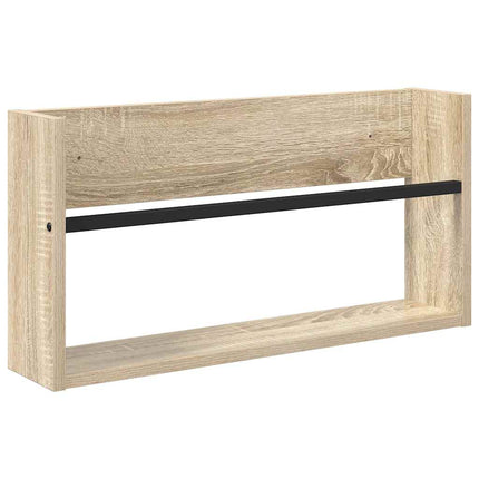 Tidningshylla 2 pcs Sonoma-ek 60 x 12 x 30 cm Konstruerat trä