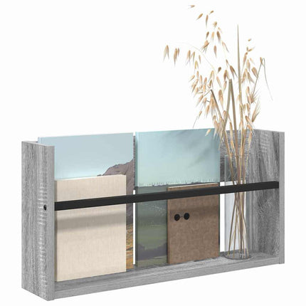 Tidningshylla Grå Sonoma 60 x 12 x 30 cm Konstruerat trä