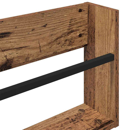 Tidningshylla 2 st Gammalt trä 60 x 12 x 30 cm Konstruerat trä