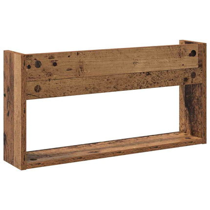 Tidningshylla 2 pcs Gammalt trä 60 x 12 x 30 cm Konstruerat trä