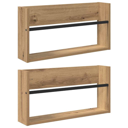 Tidningshylla 2 pcs Artisan Ek 60 x 12 x 30 cm Konstruerat trä