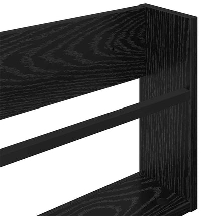 Tidningshylla Svart Ek 80 x 12 x 30 cm Konstruerat trä