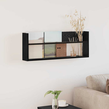 Tidningshylla Svart Ek 80 x 12 x 30 cm Konstruerat trä