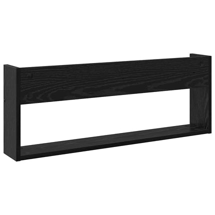 Tidningshylla Svart Ek 80 x 12 x 30 cm Konstruerat trä