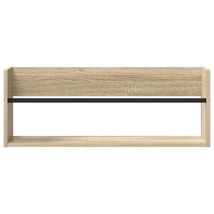 Tidningshylla 2 pcs Sonoma-ek 80 x 12 x 30 cm Konstruerat trä
