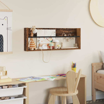 Tidningshylla Gammalt trä 80 x 12 x 30 cm Konstruerat trä