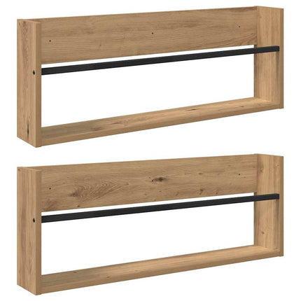 Tidningshylla 2 pcs Artisan Ek 80 x 12 x 30 cm Konstruerat trä