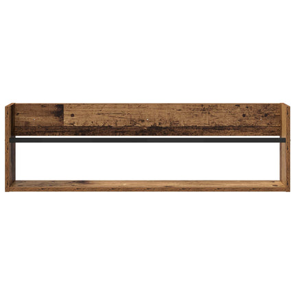 Tidningshylla 2 st Gammalt trä 100 x 12 x 30 cm Konstruerat trä