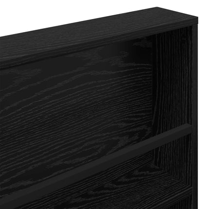 Tidningshylla 2 pcs Svart Ek 60 x 12 x 70 cm Konstruerat trä