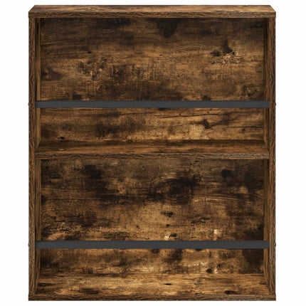 Tidningshylla med hylla Rökt ek 60 x 12 x 70 cm Konstruerat trä