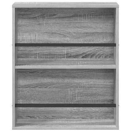 Tidningshylla 2 pcs Grå Sonoma 60 x 12 x 70 cm Konstruerat trä