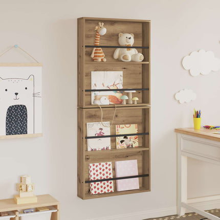 Tidningshylla 2 pcs Artisan Ek 60 x 12 x 70 cm Konstruerat trä