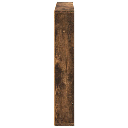 Tidningshylla med hylla Rökt ek 80 x 12 x 70 cm Konstruerat trä